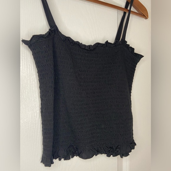 Aritzia Smocked Thin Strap Top with Ruffle - Picture 4 of 4